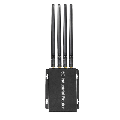 Roteador de modem industrial preto prático 1000Mbps 2 portas Gigabit